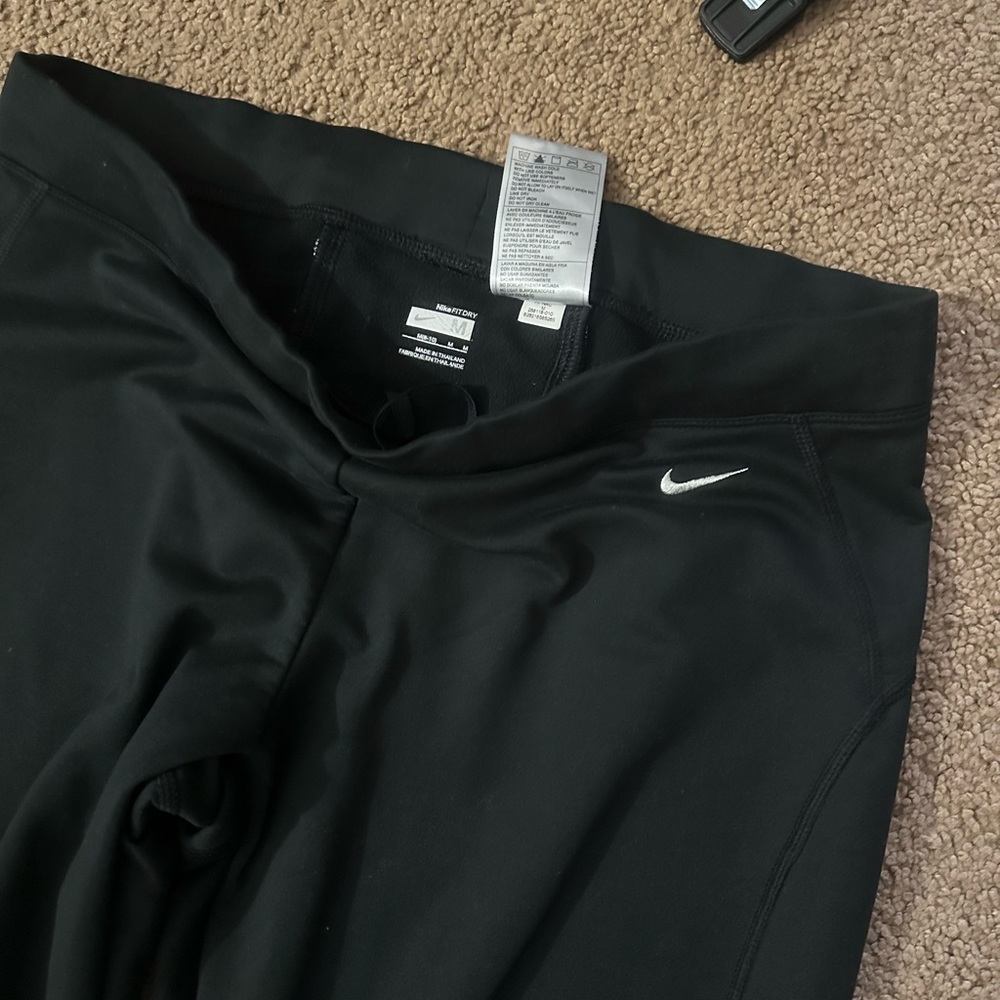 Nike Black Leggings with White Logo
